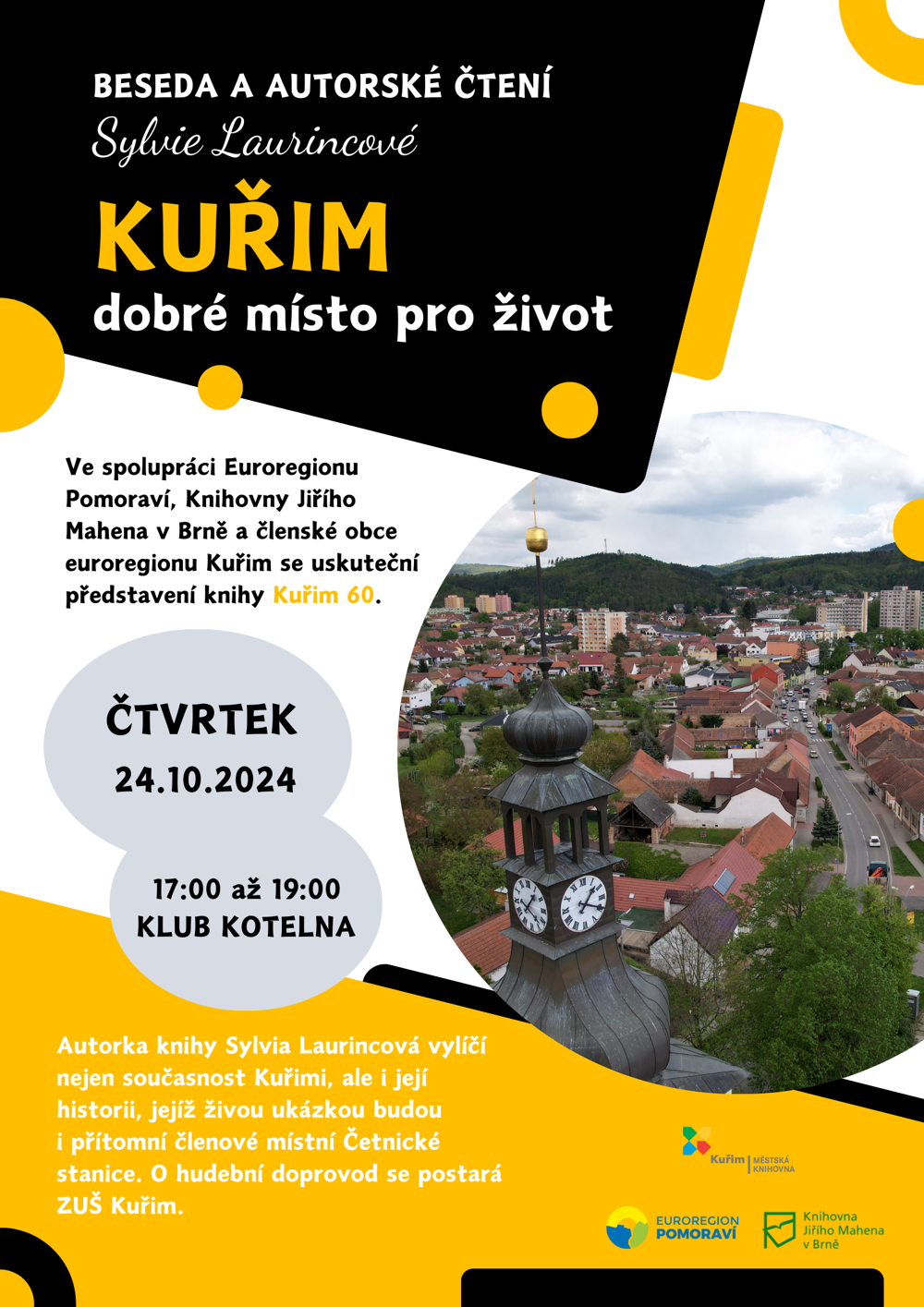 Pozvánka na autorské čtení v Kuřimi