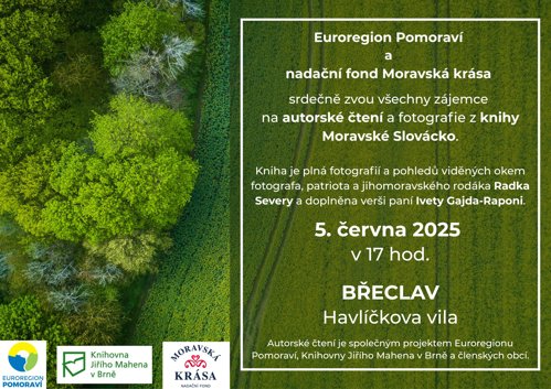 Pozvánka na tradiční autorské čtení a výstavu fotografií z knihy Moravské Slovácko
