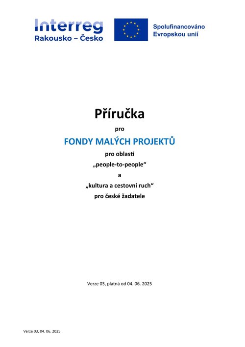 Nová příručka pro žadatele z Fondu malých projektů je k dispozici!