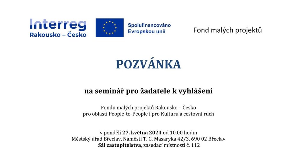 Seminář pro žadatele k Fondu malých projektů