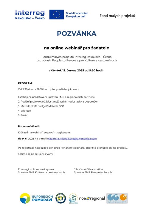 Chystáte se žádat o podporu z Fondu malých projektů Interreg Rakousko – Česko?