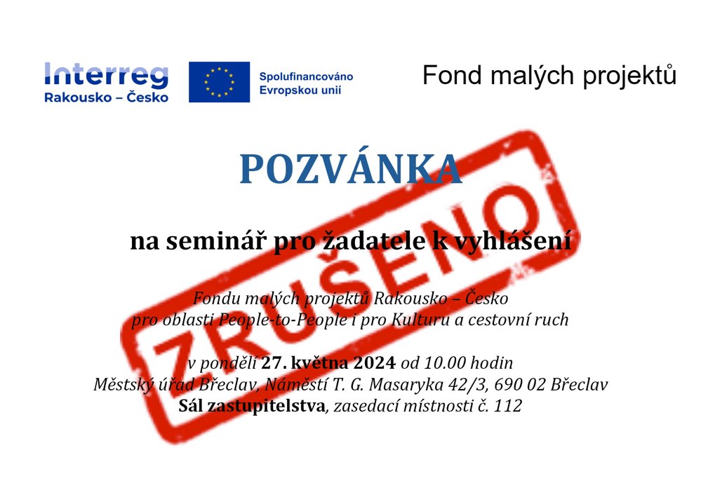 Seminář FMP v Břeclavi zrušen!