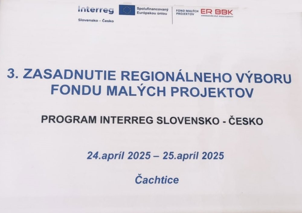 3. zasedání Monitorovacího výboru FMP Slovensko–Česká republika Interreg 2021+