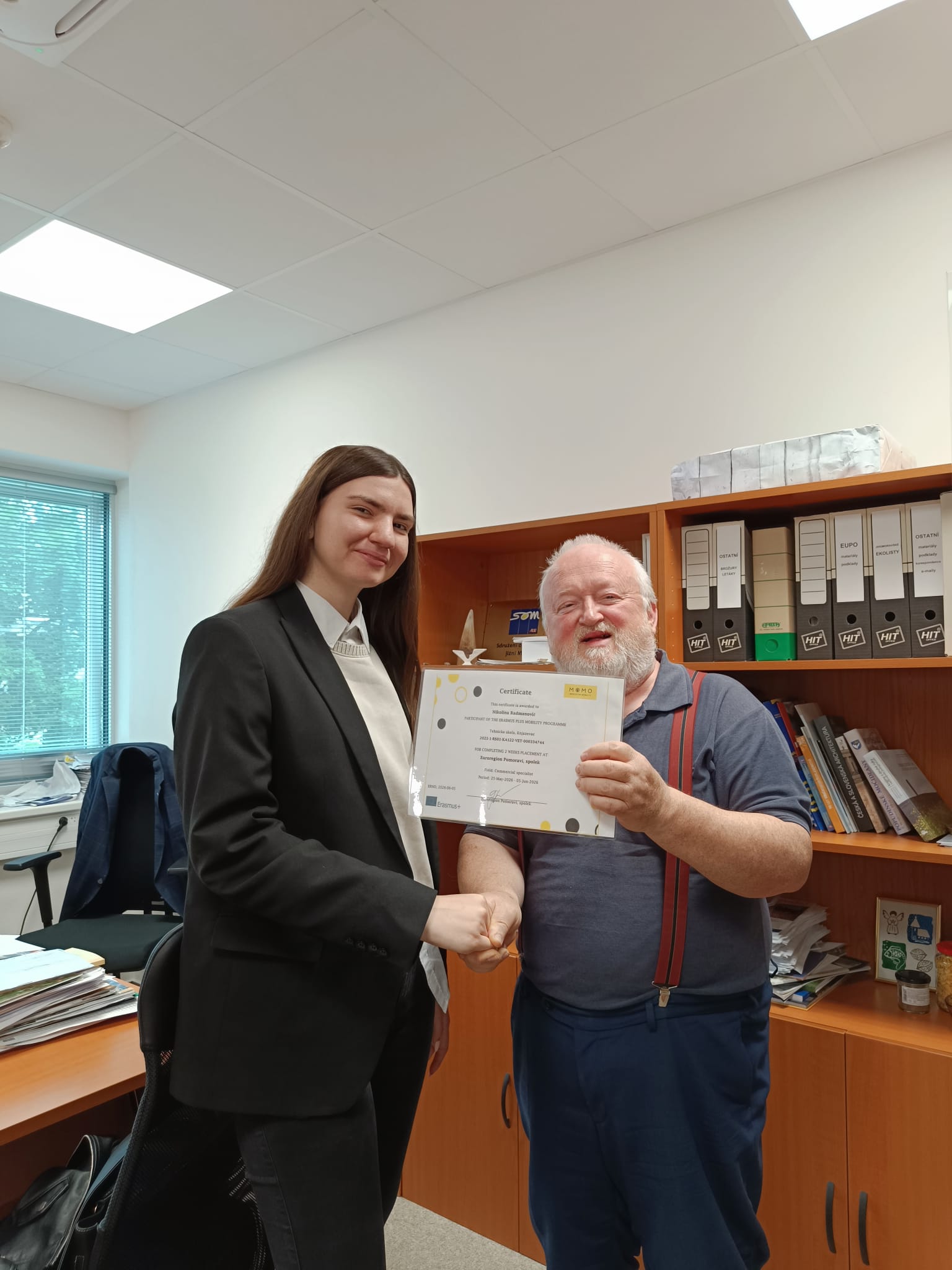 EUPO PŘIVÍTAL V RÁMCI PROGRAMU ERASMUS+ STÁŽISTKU ZE SRBSKA