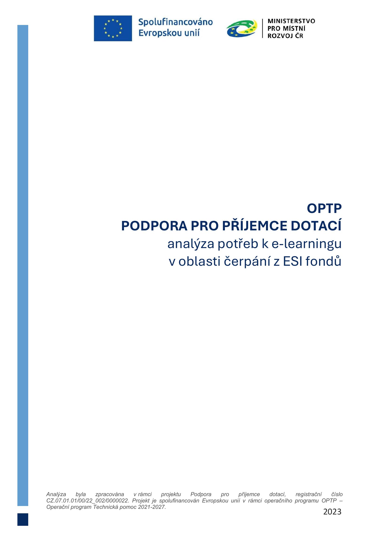 Podpora pro příjemce dotací